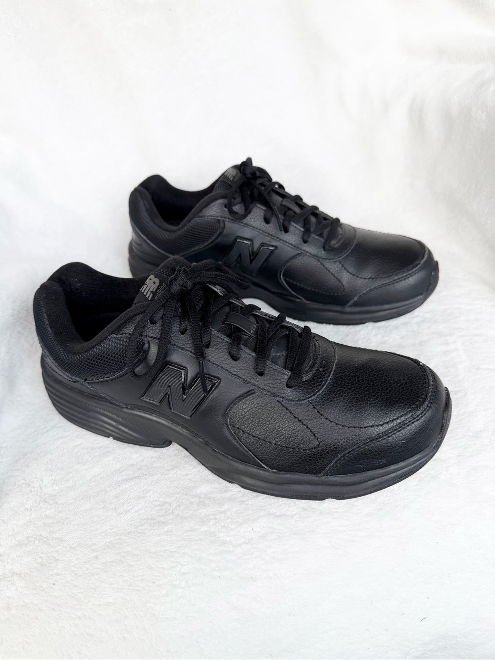 New Balance Womens 575 Athletic Shoes Size 10 Black Leather WW575BL2 Walking - Picture 7 of 9